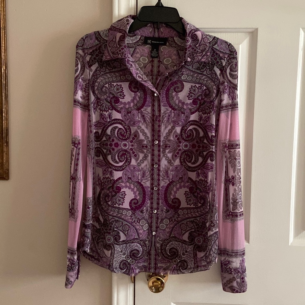 Purple paisley blouse. Hardly worn. Great shape